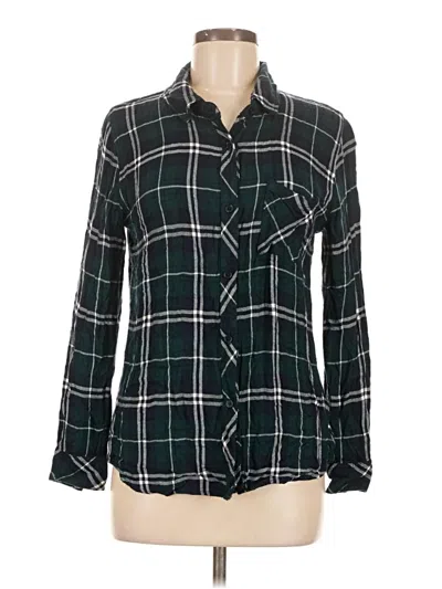 Pre-owned Rails Long Sleeve Button Down Shirt In Green