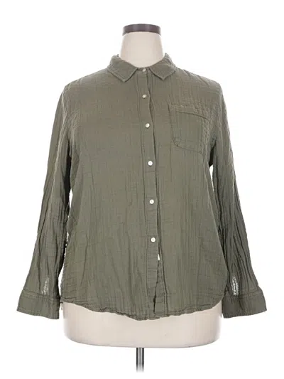 Pre-owned Rails Long Sleeve Button Down Shirt In Green