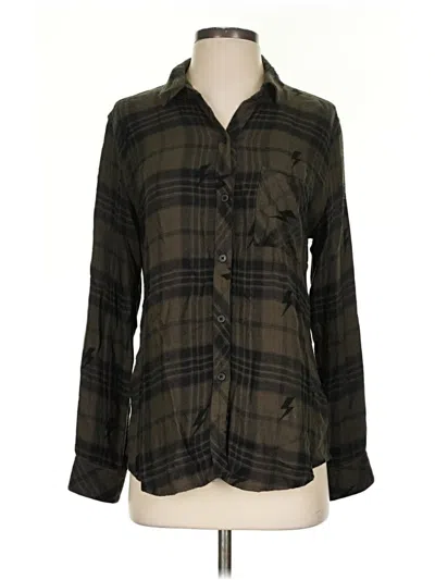 Pre-owned Rails Long Sleeve Button Down Shirt In Green