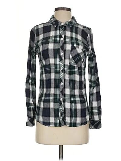 Pre-owned Rails Long Sleeve Button Down Shirt In Green