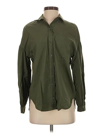 Pre-owned Rails Long Sleeve Button Down Shirt In Green