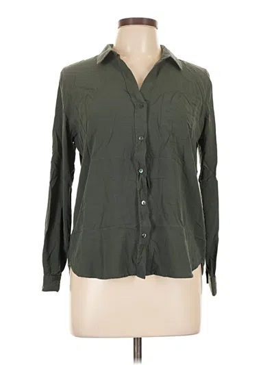 Pre-owned Rails Long Sleeve Button Down Shirt In Green