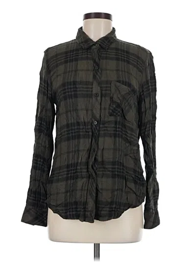 Pre-owned Rails Long Sleeve Button Down Shirt In Green