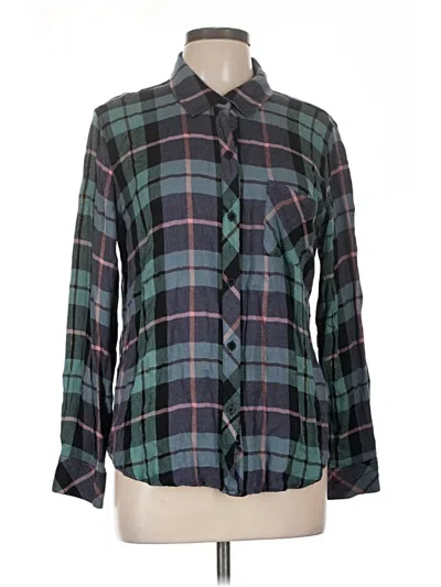 Pre-owned Rails Long Sleeve Button Down Shirt In Green