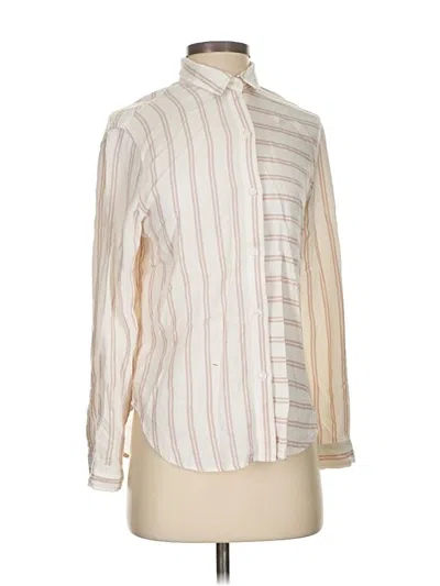 Pre-owned Rails Long Sleeve Button Down Shirt In Ivory