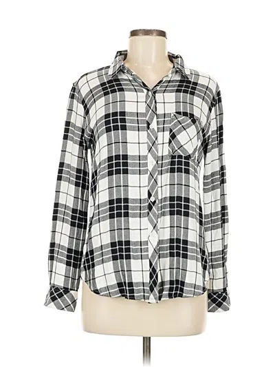 Pre-owned Rails Long Sleeve Button Down Shirt In Ivory