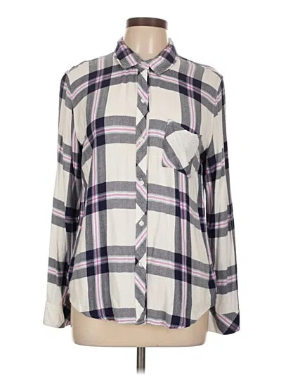 Pre-owned Rails Long Sleeve Button Down Shirt In Ivory