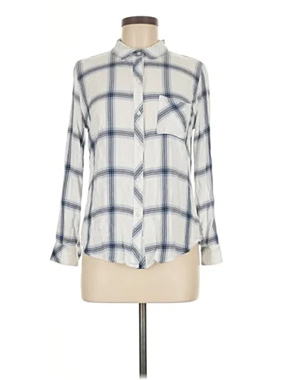 Pre-owned Rails Long Sleeve Button Down Shirt In Ivory