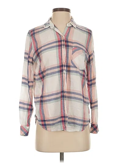 Pre-owned Rails Long Sleeve Button Down Shirt In Ivory