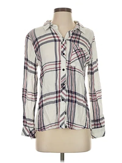 Pre-owned Rails Long Sleeve Button Down Shirt In Ivory