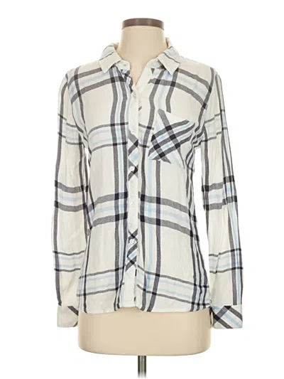 Pre-owned Rails Long Sleeve Button Down Shirt In Ivory