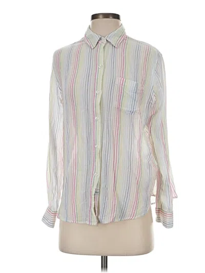 Pre-owned Rails Long Sleeve Button Down Shirt In Ivory