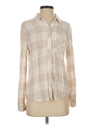 Pre-owned Rails Long Sleeve Button Down Shirt In Ivory