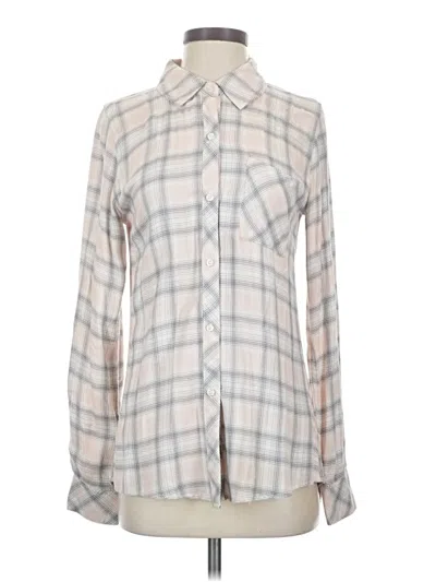 Pre-owned Rails Long Sleeve Button Down Shirt In Ivory