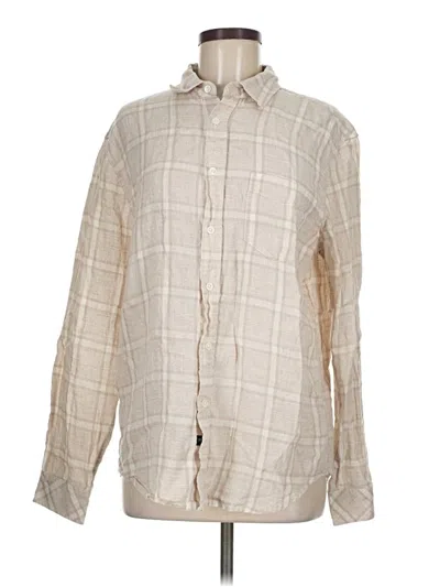 Pre-owned Rails Long Sleeve Button Down Shirt In Ivory