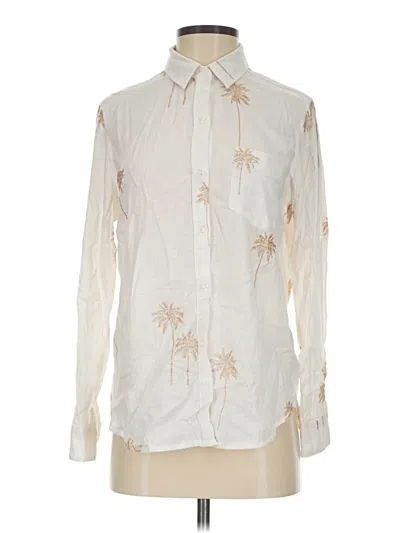 Pre-owned Rails Long Sleeve Button Down Shirt In Ivory