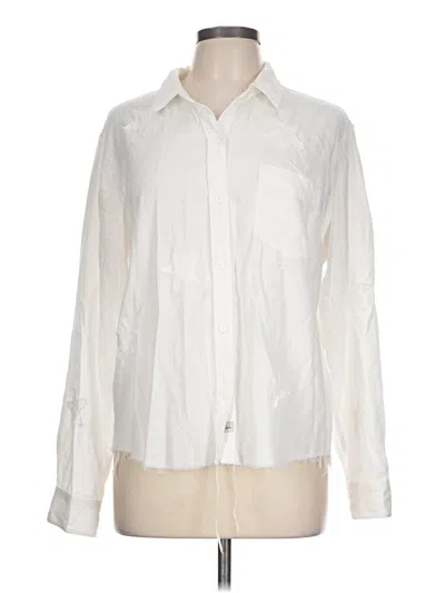 Pre-owned Rails Long Sleeve Button Down Shirt In Ivory
