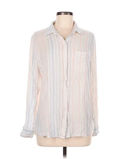 Pre-owned Rails Long Sleeve Button Down Shirt In Ivory