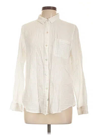 Pre-owned Rails Long Sleeve Button Down Shirt In Ivory