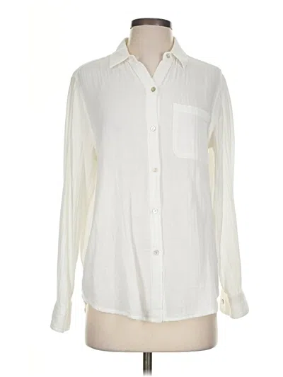 Pre-owned Rails Long Sleeve Button Down Shirt In Ivory