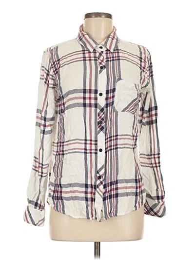 Pre-owned Rails Long Sleeve Button Down Shirt In Ivory
