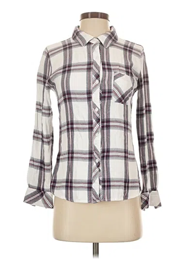 Pre-owned Rails Long Sleeve Button Down Shirt In Ivory