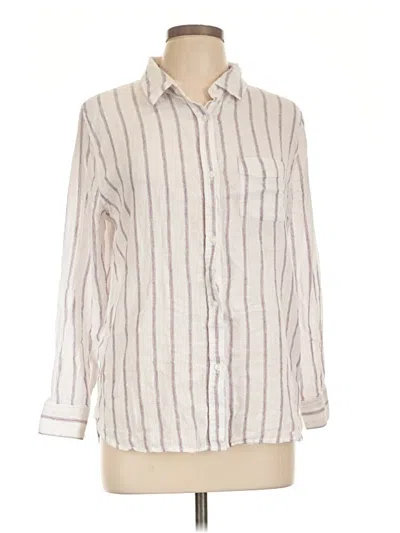 Pre-owned Rails Long Sleeve Button Down Shirt In Ivory