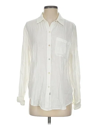 Pre-owned Rails Long Sleeve Button Down Shirt In Ivory