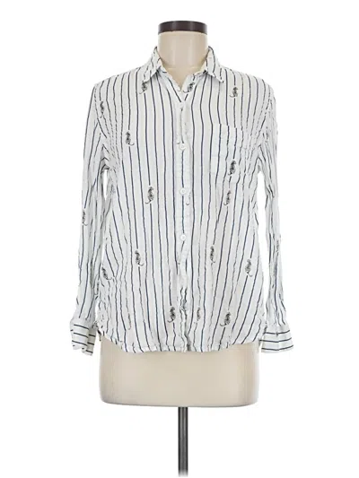 Pre-owned Rails Long Sleeve Button Down Shirt In Ivory