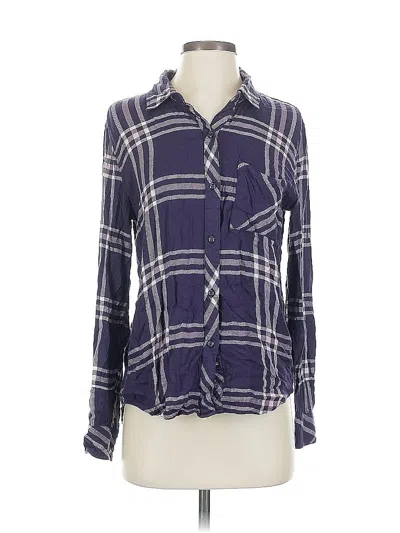 Pre-owned Rails Long Sleeve Button Down Shirt In Purple