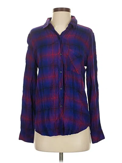 Pre-owned Rails Long Sleeve Button Down Shirt In Purple