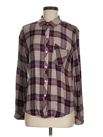 Pre-owned Rails Long Sleeve Button Down Shirt In Purple