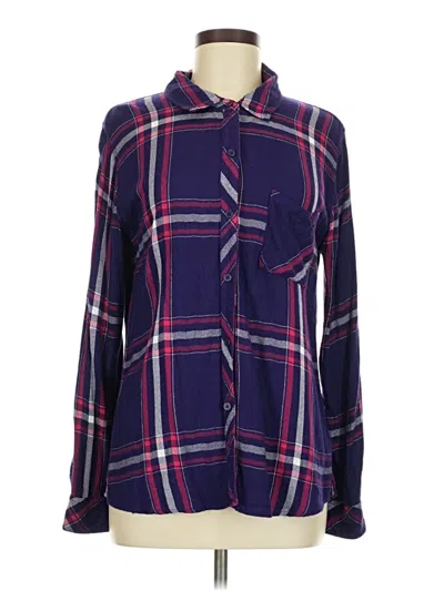 Pre-owned Rails Long Sleeve Button Down Shirt In Purple