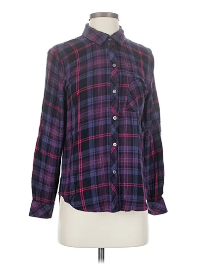 Pre-owned Rails Long Sleeve Button Down Shirt In Purple