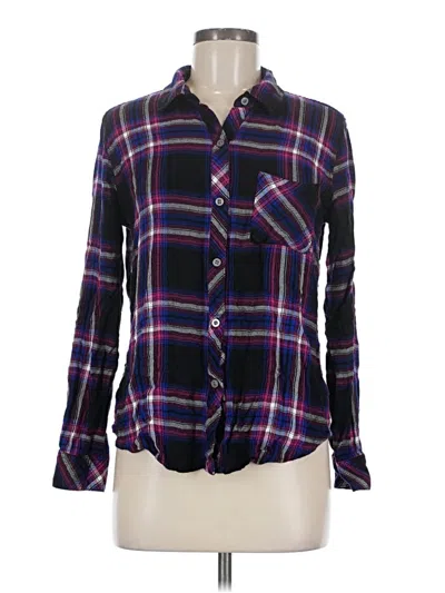 Pre-owned Rails Long Sleeve Button Down Shirt In Purple