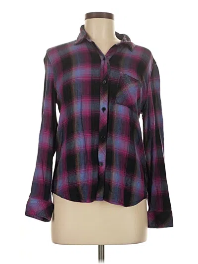 Pre-owned Rails Long Sleeve Button Down Shirt In Purple