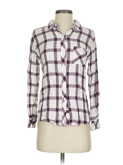 Pre-owned Rails Long Sleeve Button Down Shirt In Purple