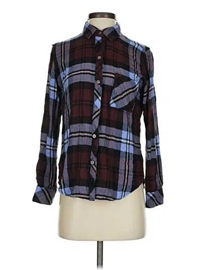 Pre-owned Rails Long Sleeve Button Down Shirt In Purple