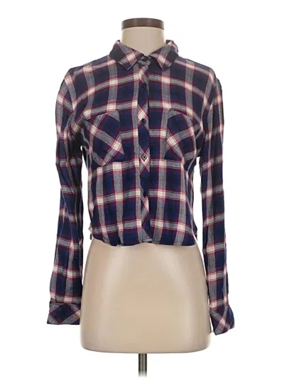 Pre-owned Rails Long Sleeve Button Down Shirt In Purple