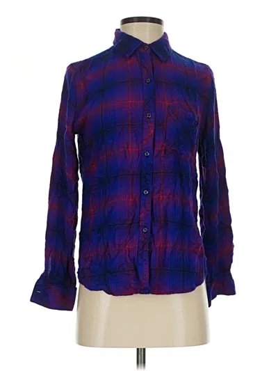 Pre-owned Rails Long Sleeve Button Down Shirt In Purple