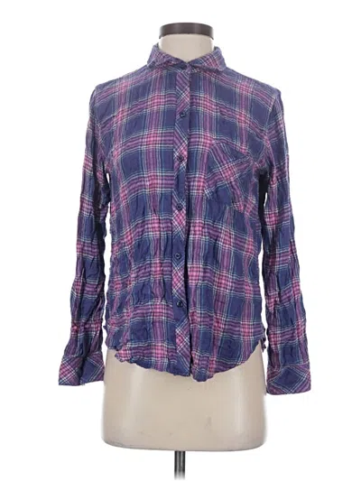 Pre-owned Rails Long Sleeve Button Down Shirt In Purple