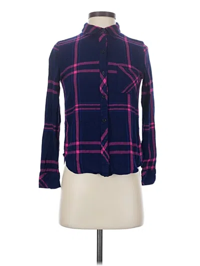 Pre-owned Rails Long Sleeve Button Down Shirt In Purple