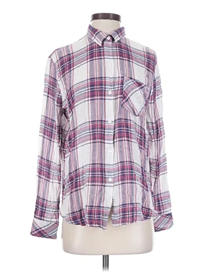 Pre-owned Rails Long Sleeve Button Down Shirt In Purple
