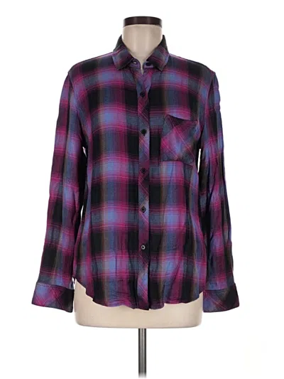 Pre-owned Rails Long Sleeve Button Down Shirt In Purple