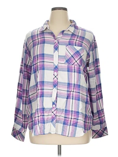 Pre-owned Rails Long Sleeve Button Down Shirt In Purple