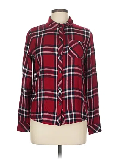 Pre-owned Rails Long Sleeve Button Down Shirt In Red
