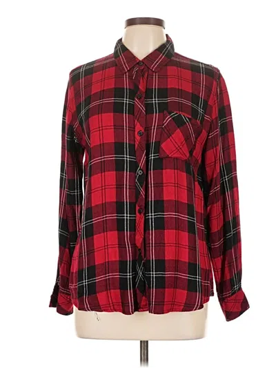 Pre-owned Rails Long Sleeve Button Down Shirt In Red