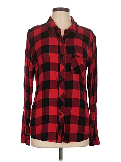 Pre-owned Rails Long Sleeve Button Down Shirt In Red