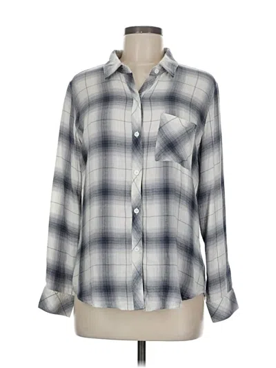 Pre-owned Rails Long Sleeve Button Down Shirt In Silver