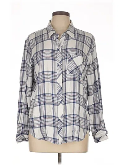 Pre-owned Rails Long Sleeve Button Down Shirt In Silver